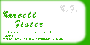 marcell fister business card